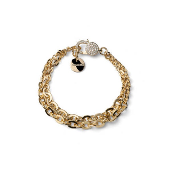 Bracciale forzatina doppia e zirconi