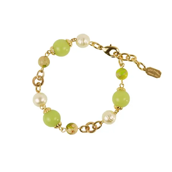 Bracciale con pietre e perle