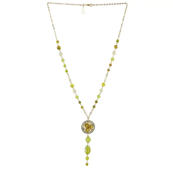 Collana lunga con pietre