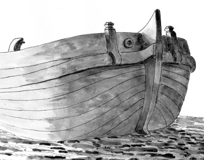 kop van model van een pleit