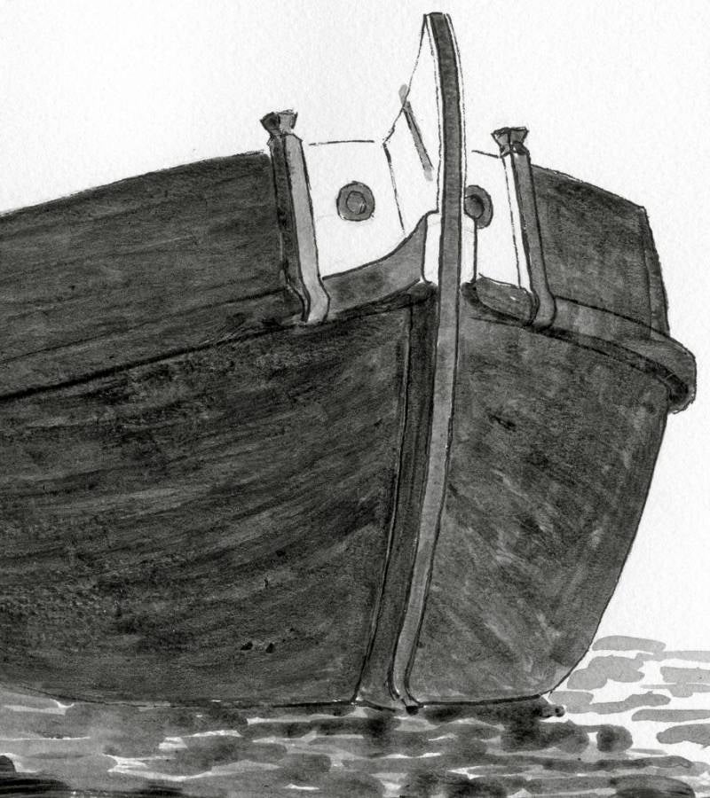 kop van een otterschip