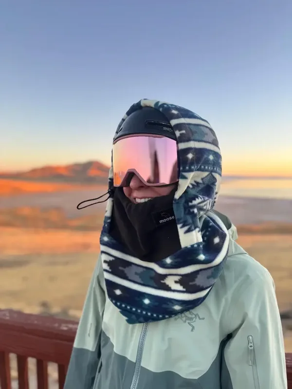 Ski/Snowboard Hood, Over Helmet Balaclava- Blue