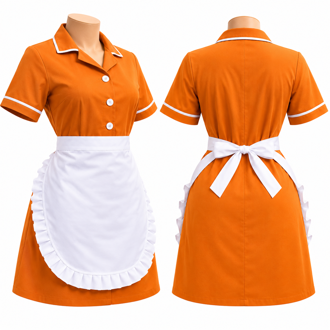 fiftess nannies uniform orange