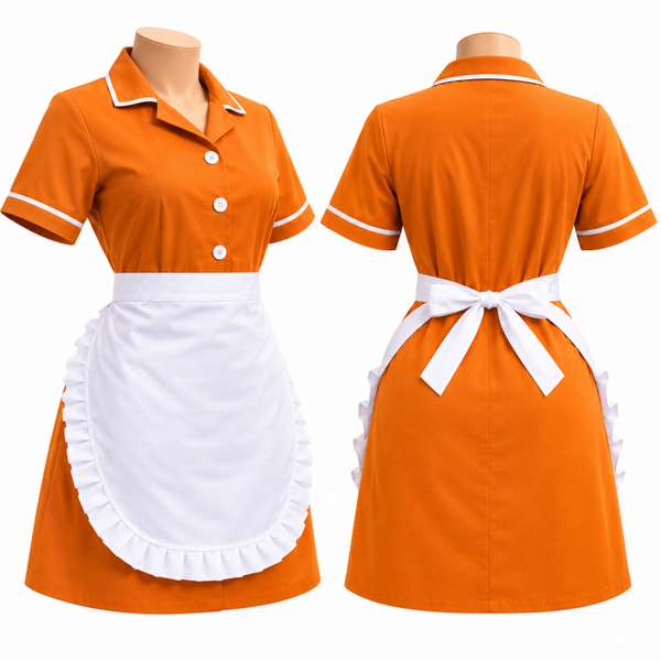 fiftess nannies uniform orange