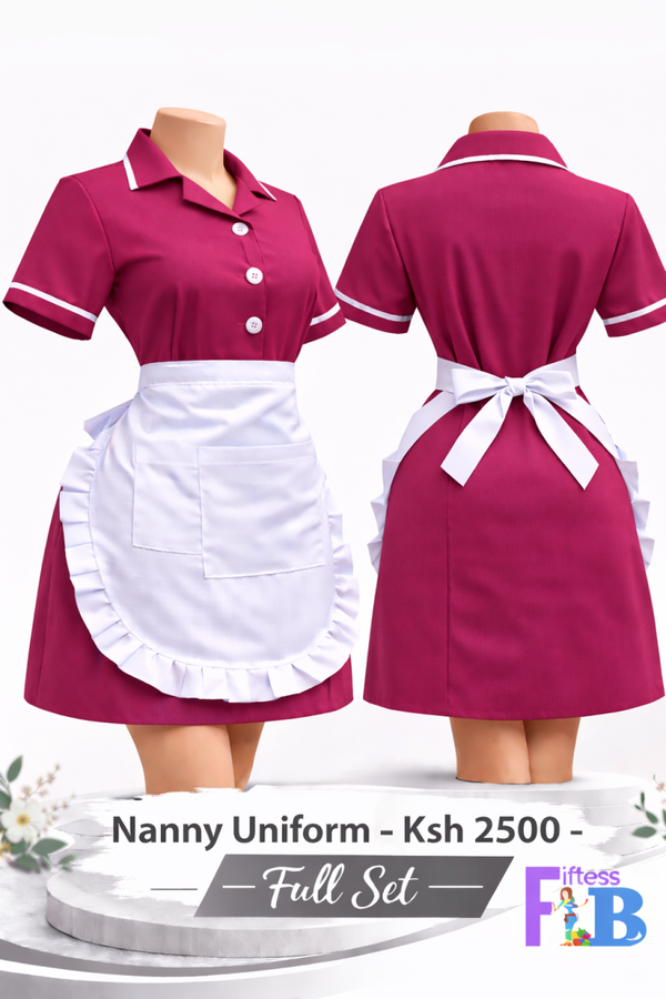 fiftess nannies uniform Deep pink