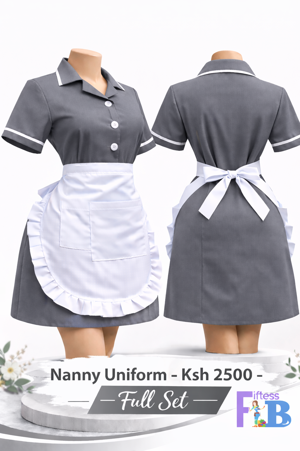 fiftess nannies uniform grey