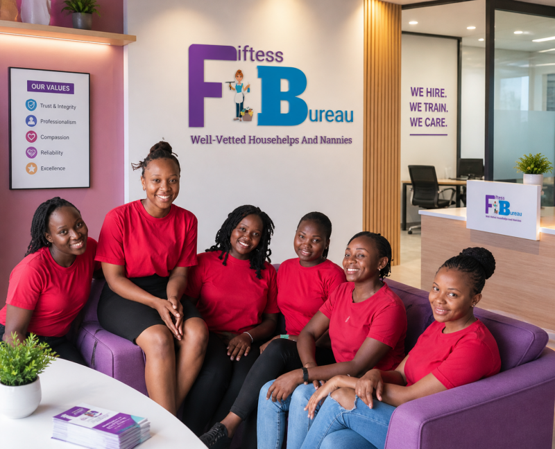 Fiftess Staff sitting in the office sofa