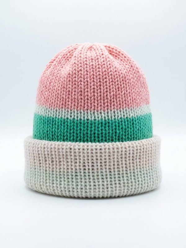 Gloednieuw: Handgemaakte Beanie Muts Pastel Tiener 11+)