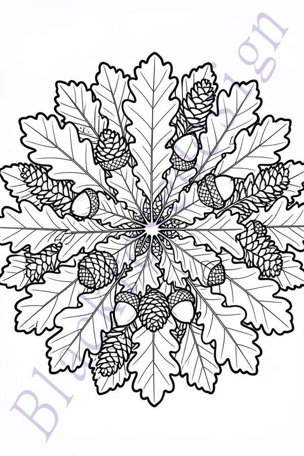 🍁 Prachtige Herfst Mandala Kleurplaat 🍂