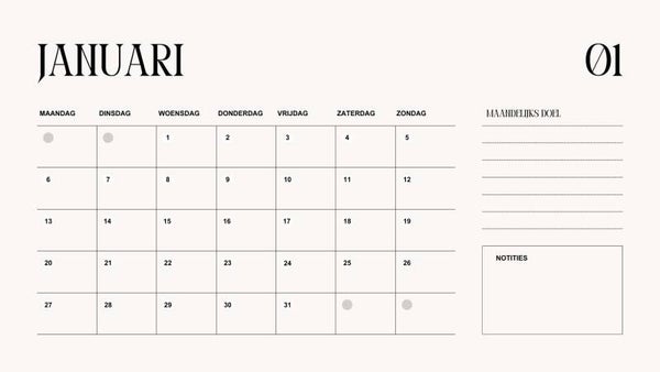 Jouw Jaar, Jouw Ritme – De Jaarkalender 2025