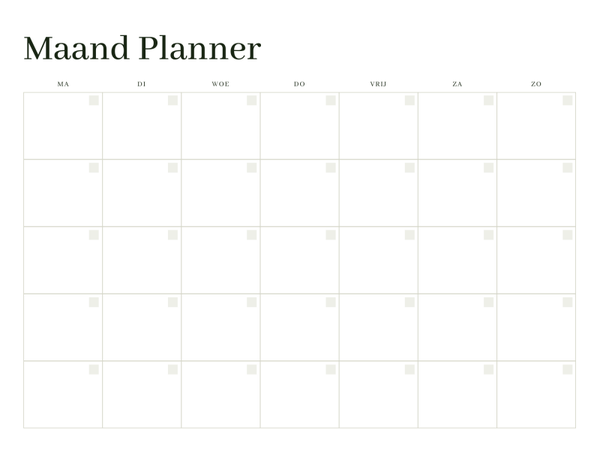 Maand Planner