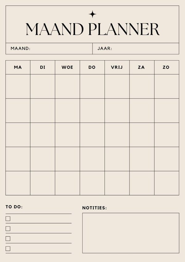 Maand Planner
