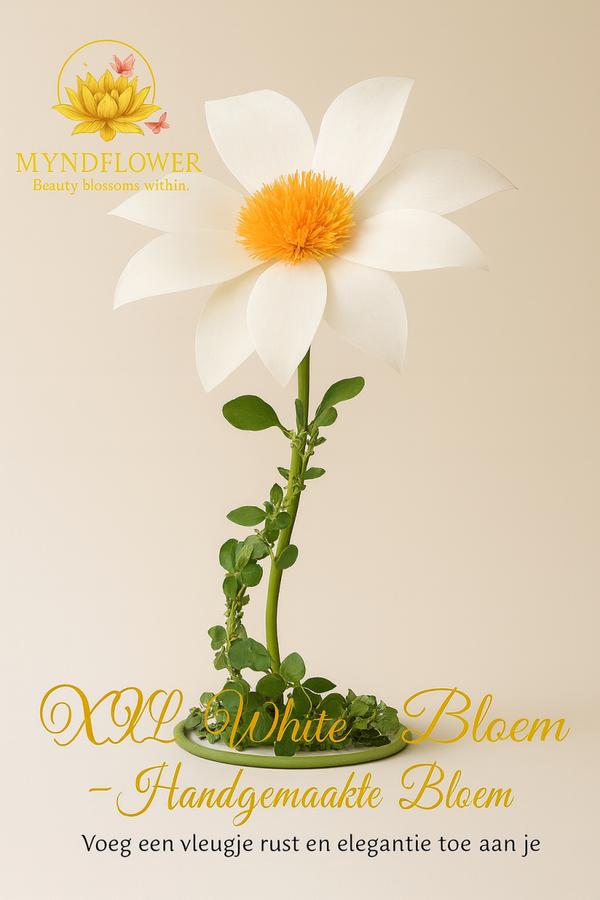 XXL White Blossom – Handgemaakte Bloem