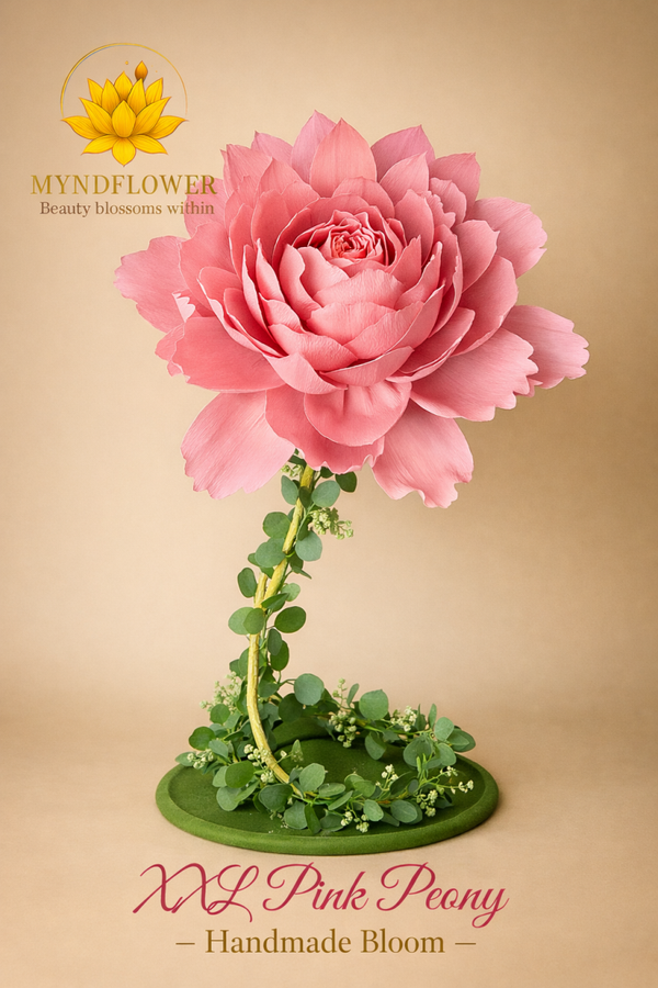 XXL Pink Peony – Handmade Bloom