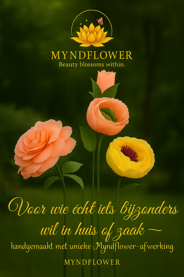 Exclusief handgemaakt — premium Myndflower quality.