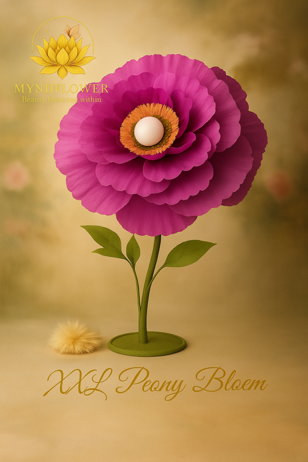 XXL Peony Bloom – Exclusieve LED-Editie (handgemaakt)
