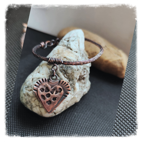 Viking style copper bracelet