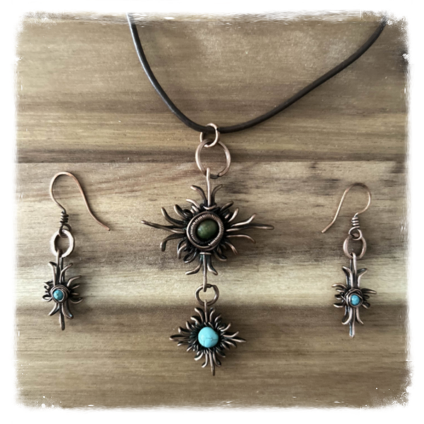 Bohemian Turquoise Jewelry Set