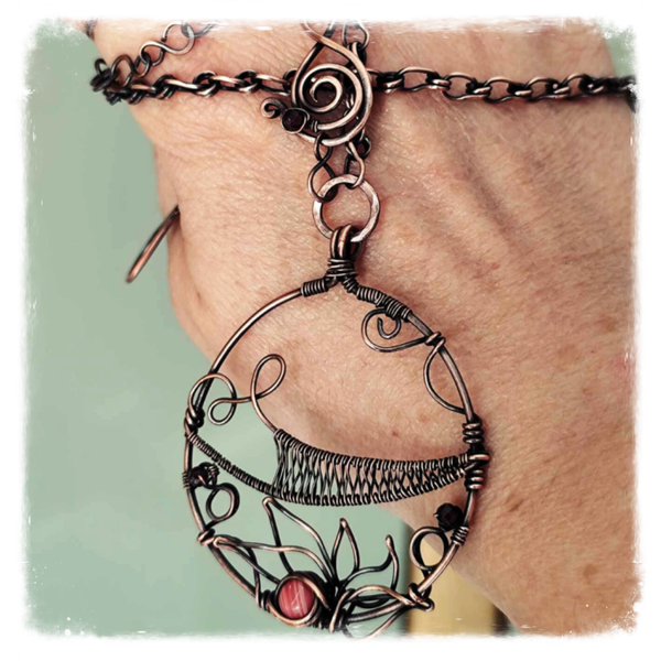 Handmade necklace with a long chain