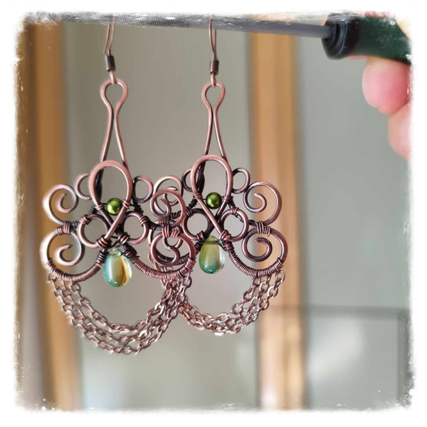 Handmade vintage Glassperlen Earrings