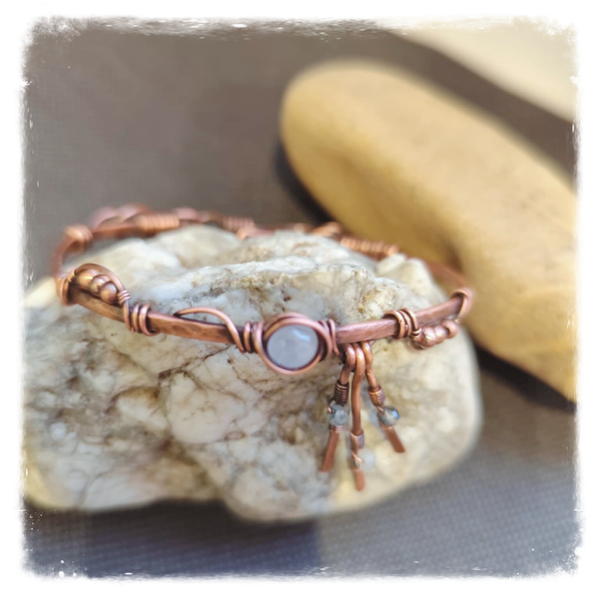 Copper Moonstone Bracelet