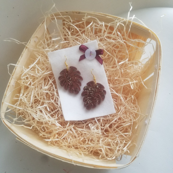 Boucles Feuilles à paillettes