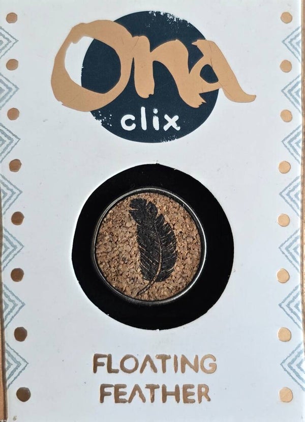 Druk knoop floating feather.