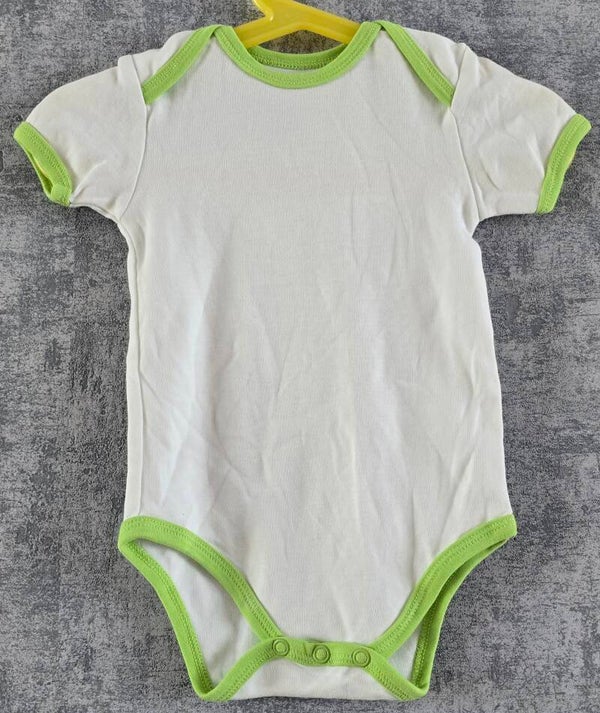 Romper wit met groene rand
