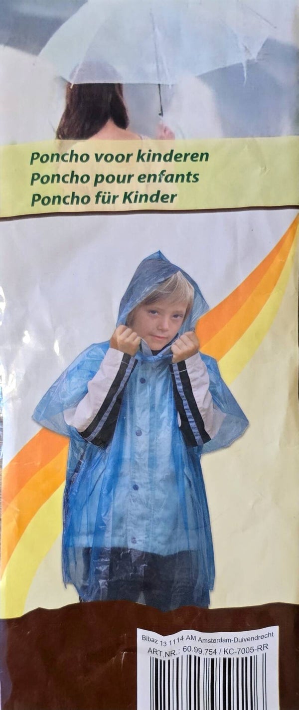 Regen poncho voor kinderen
