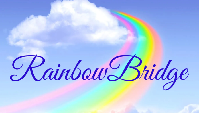Wegen der vielen Farben nennt man sie die Brücke des Regenbogens. Auf dieser Seite der Brücke liegt ein Land mit Wiesen, Hügeln und saftigen, grünen Gras. Wenn ein geliebtes Tier auf der Erde für immer eingeschlafen ist, geht es zu diesem wunderschönen