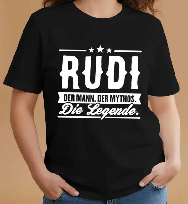 Rudi Rübenkopf t-shirt "Rudi DER MANN. DER MYTHOS. DIE LEGENDE."