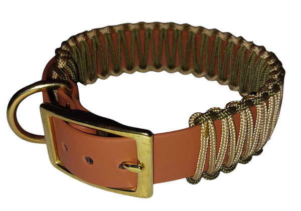 BioThane® tifft Paracord / BRAUN-Gold-Olive