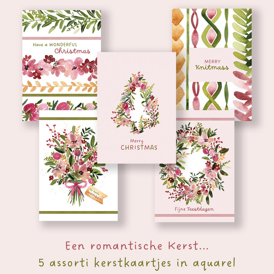 Wenskaarten Winterse Warmte - los of set van 5