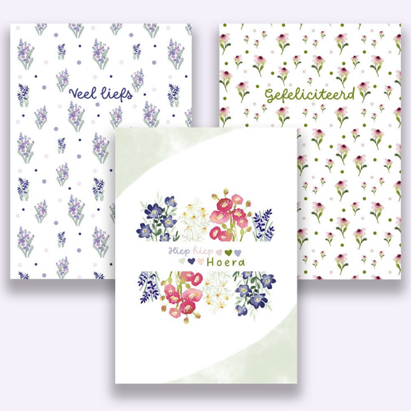 Wenskaarten Lavendeldagen - los of set van 3