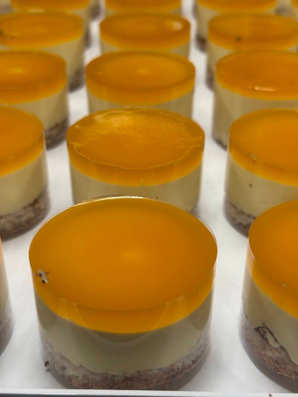 Witte chocolade cheesecake met Passievruchten(glutenvrij)