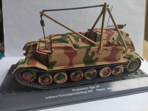 IXO 1/43 Char Bergepanzer Tiger (P) dépannage (Neuf)