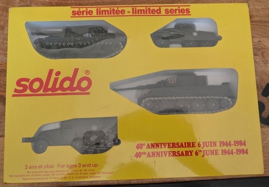 1/50 Solido, Coffret collector 40e anniversaire 6 Juin 1944, Tigre, M10, half track & Combat Car