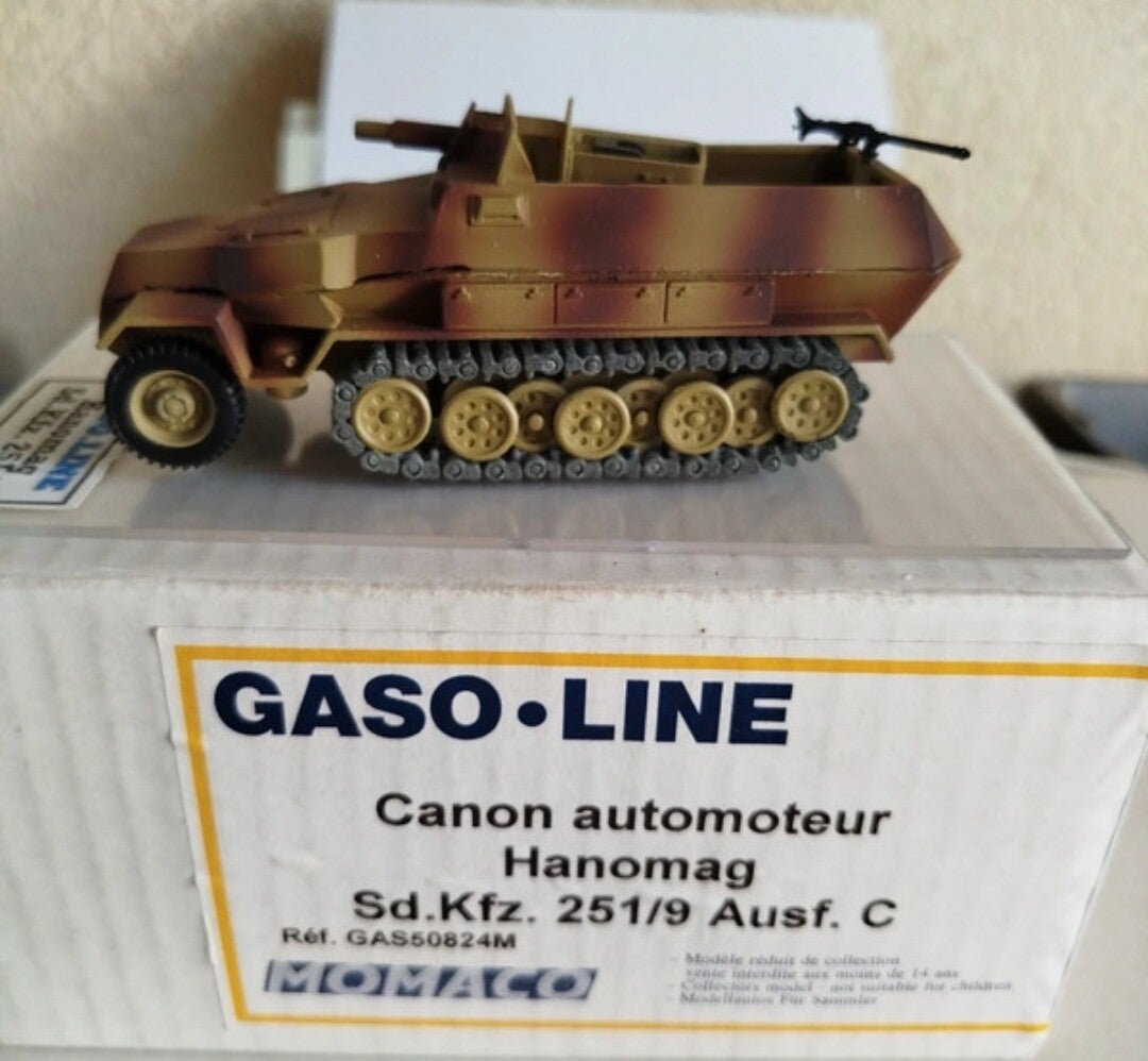 Gasoline Solido 1/50 Sdkfz 251/9 "Stummel" Allemand (Neuf)