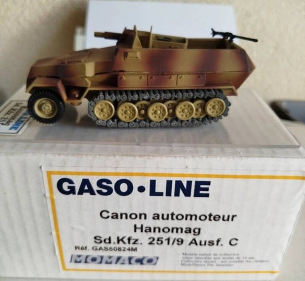 Gasoline Solido 1/50 Sdkfz 251/9 "Stummel" Allemand (Neuf)