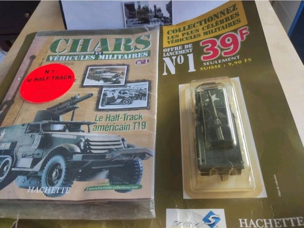 Solido 1/50 Half track US obusier, WW2, collection Hachette Solido Année 2000 (Neuf emballé)