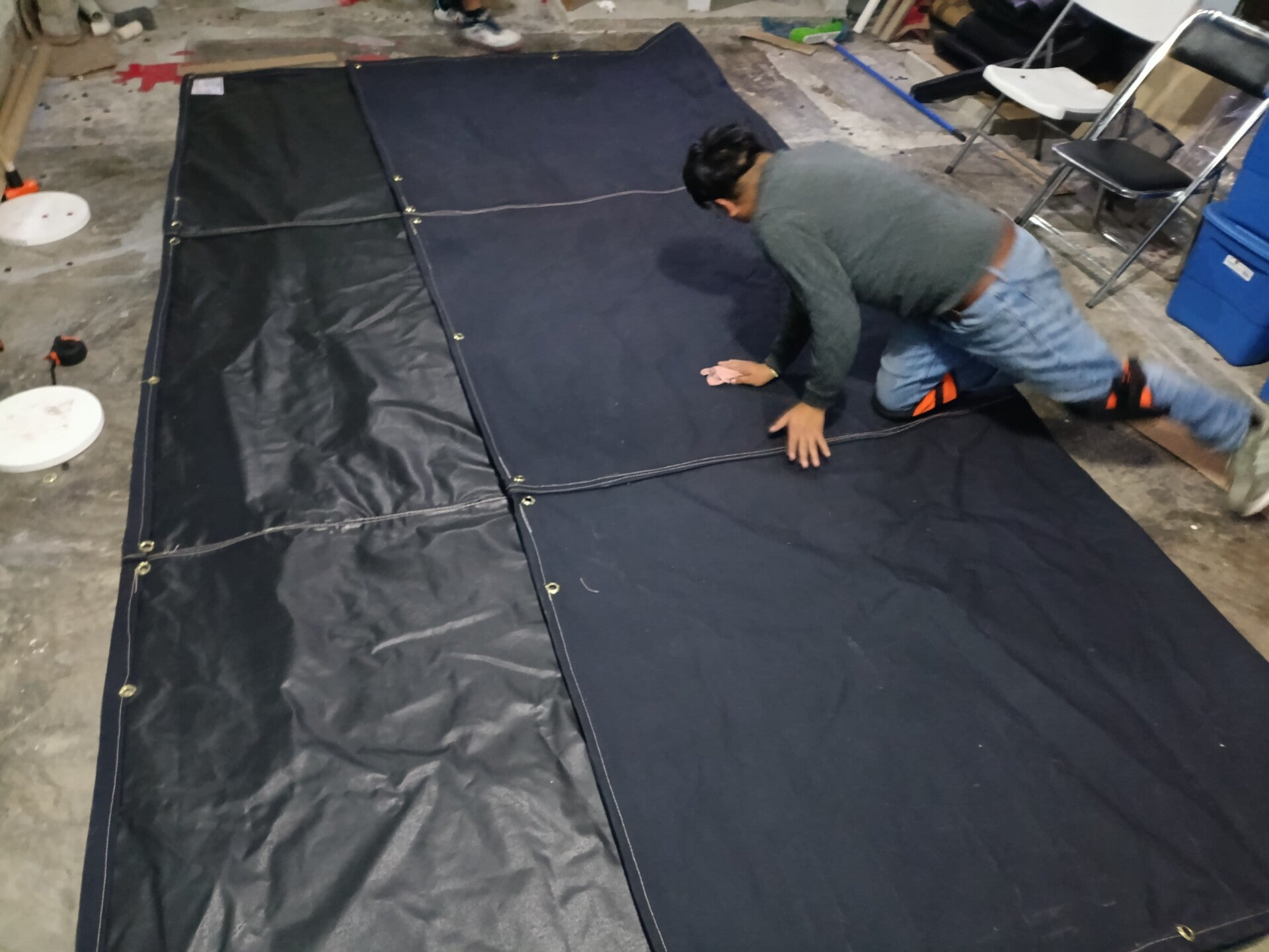 Lona para mezcla asfaltica caliente