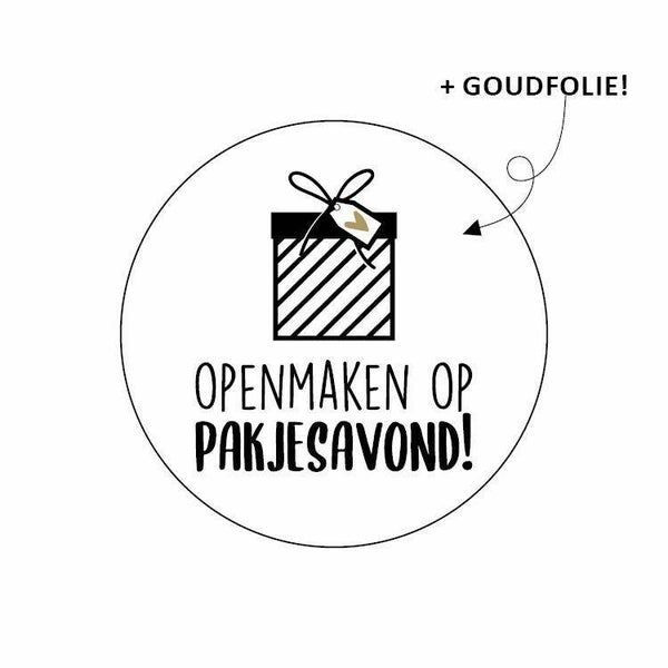 Stickers openmaken op pakjesavond | 10 stuks
