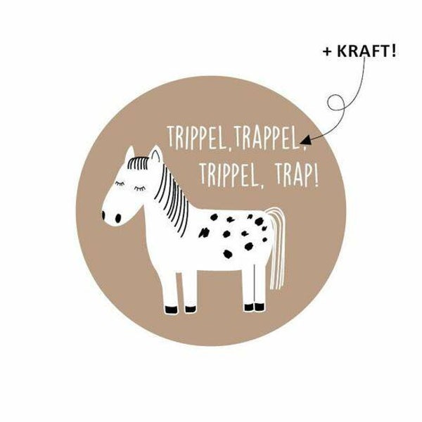 Stickers trippel trappel (kraft) | 10 stuks