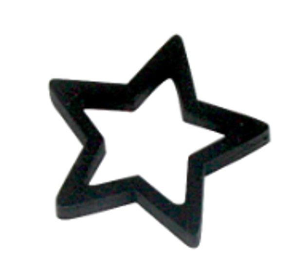 Ster hout zwart 5 stuks