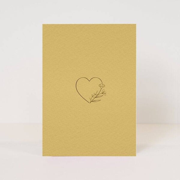 Ansichtkaart yellow heart