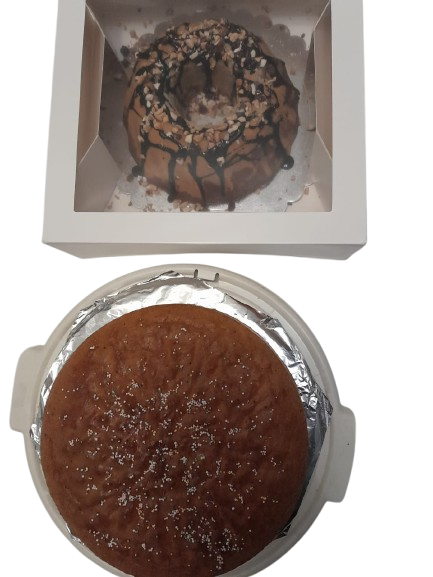 Tulban formaat Marmer Cake met choco & Ronde Eksie Cake