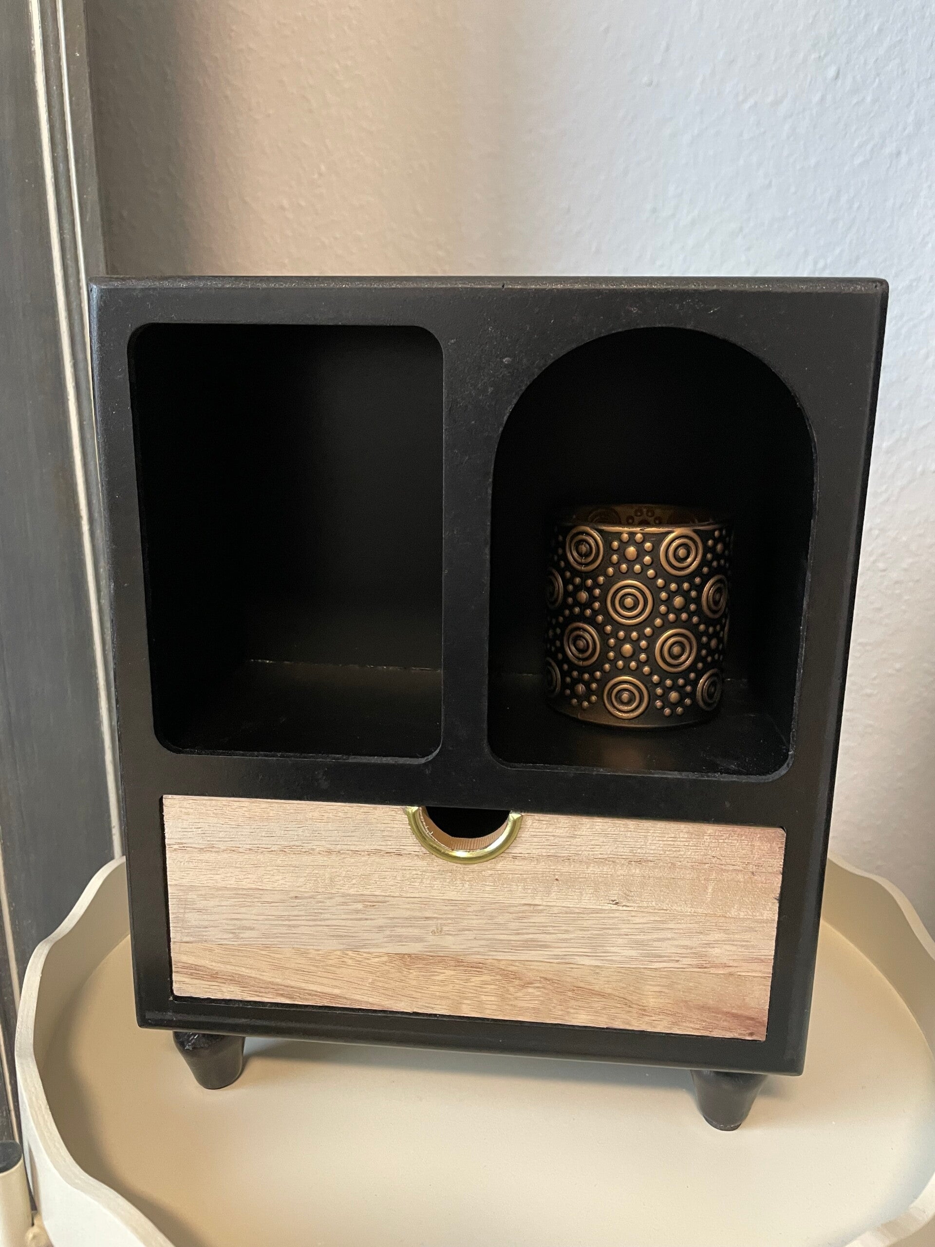 Minikommode Schmuckschränkchen schwarz