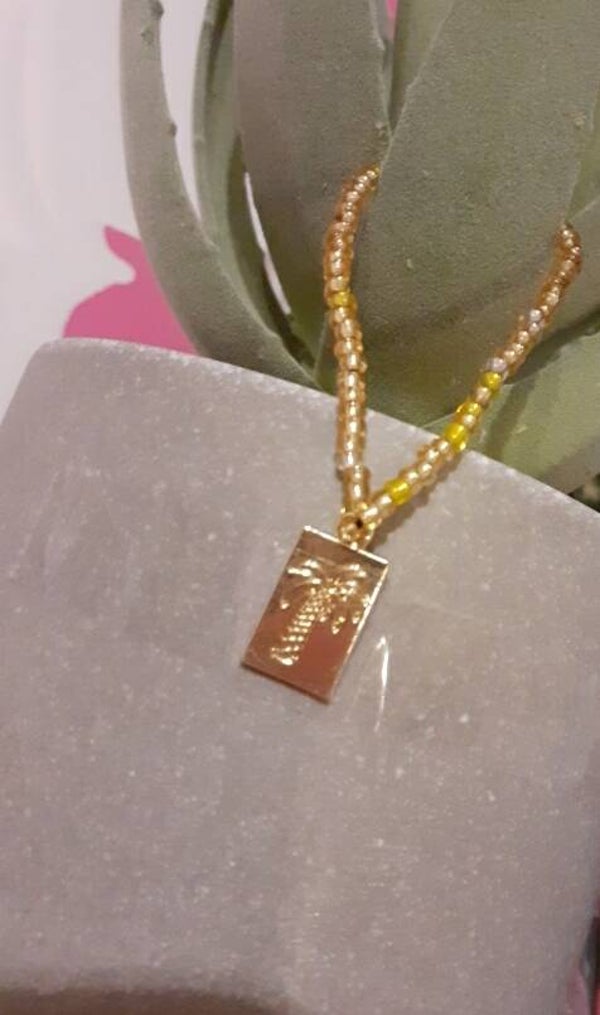 Palmboom armband - elastiek