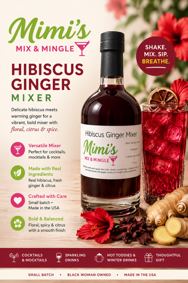 Mimi’s Hibiscus Ginger Mixer - Single Bottle