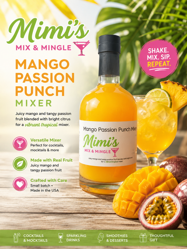 Mimi’s Mango Passion Punch Mixer - Single Bottle